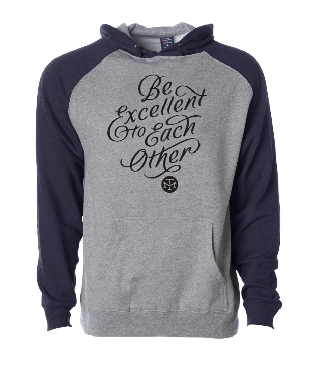 Be Excellent Raglan Hoodie - XL