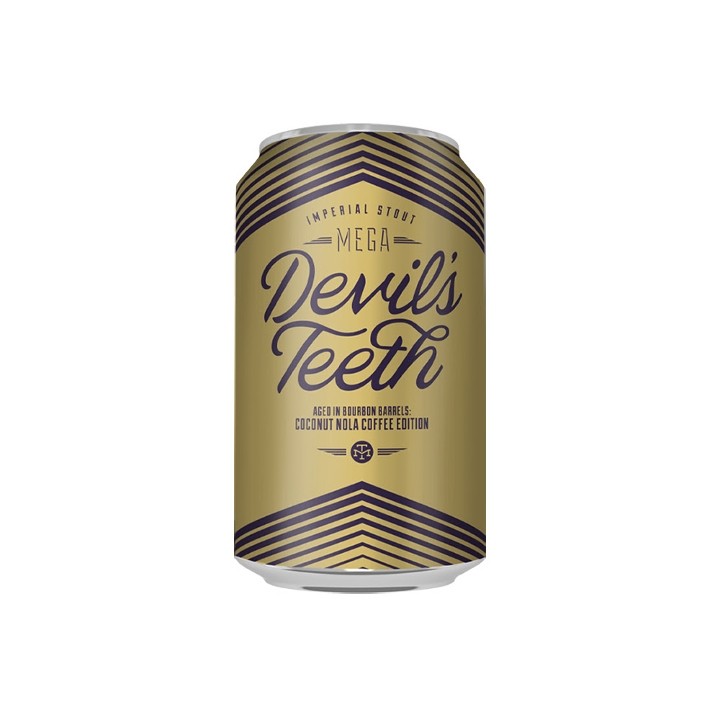 Mega Devil's Teeth Aged in Bourbon Barrels: Coconut NOLA Coffee Edition-12oz Can