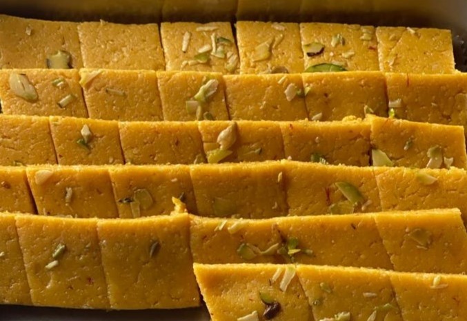 Kesari Kaju Katli