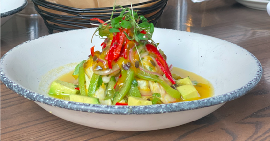 Passion fruit  Ceviche.