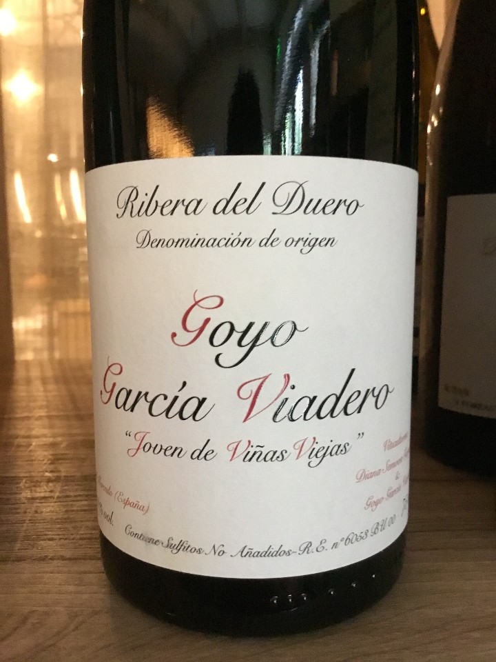 Tempranillo, Goyo Garcia "Vino Joven" Ribera del Duero, SP, 2018