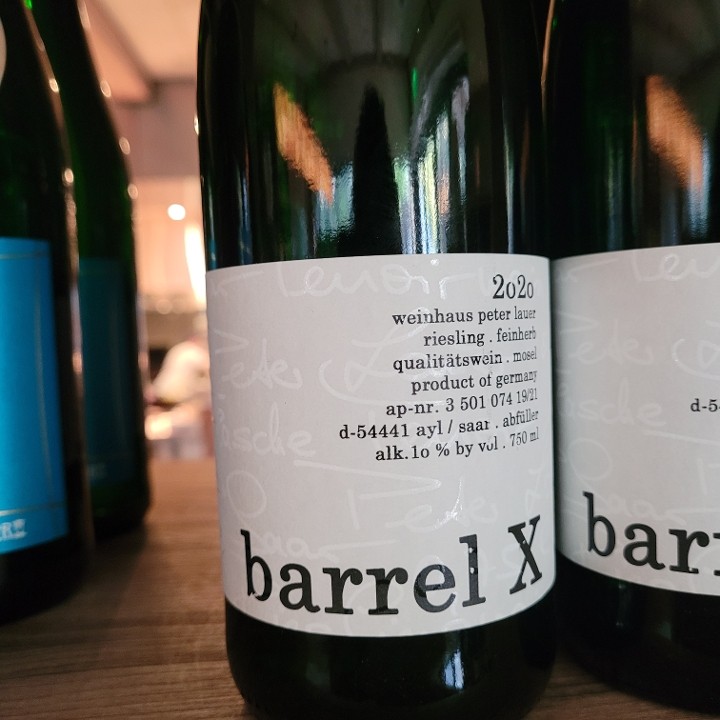 Riesling, Peter Lauer "Barrel X", Weinhaus, Feinherb, Mosel, Germany, 2020