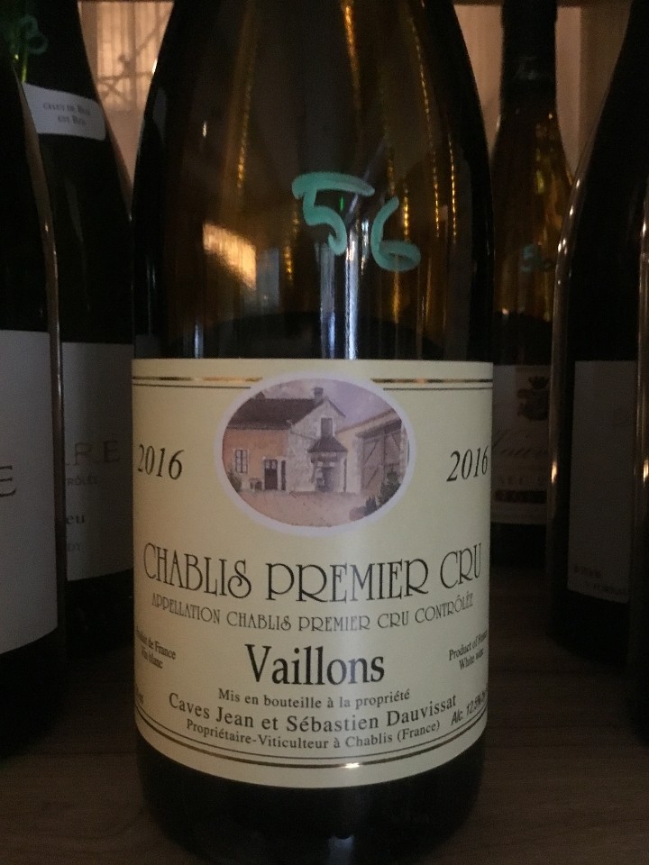 Chardonnay, Jean Dauvissat "Vaillons 1er Cru" Chablis, France, 2016