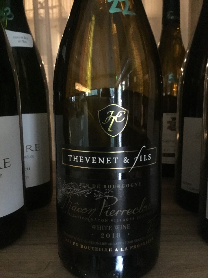 Chardonnay, Domaine Thevenet, Macon-Pierreclos, France, 2018