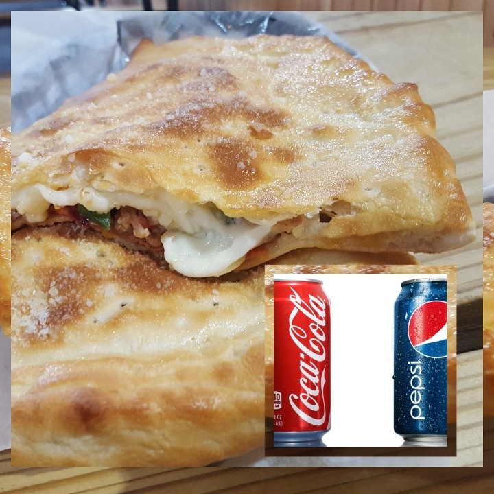 Calzone 3 Item and 12oz Can Soda*
