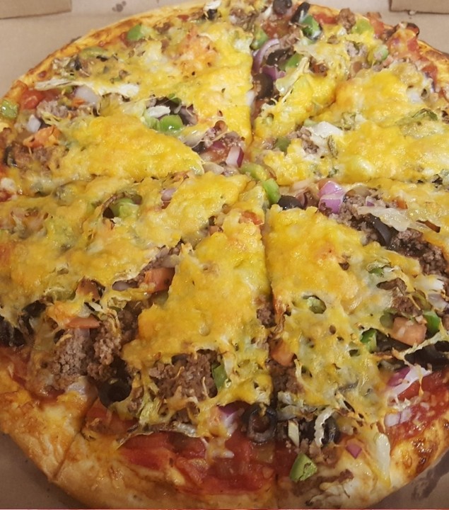 Mexican Pizza Sm. 10 Inch with Pop.