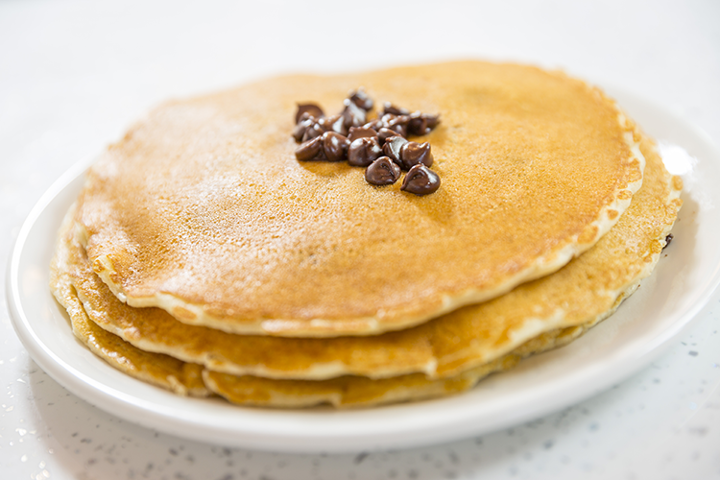 Full Chocolate Chip Pancakes