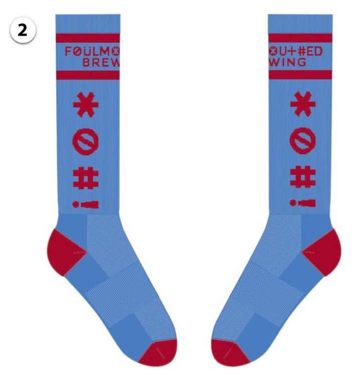 Blue/Red Socks