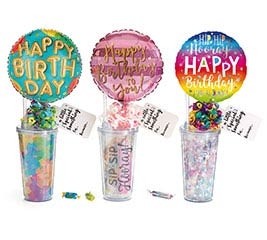 HAPPY BIRTHDAY TRAVEL CUP WITH CANDY