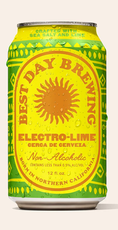 (Non-Alcoholic) Best Day Brewing Electro Lime Cerveza Lager