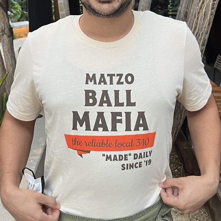 Tan Matzo Ball Mafia T-Shirt Large