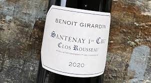 Burgundy, Benoit Giardin Clos Rousseau 1 er Santenay Rouge