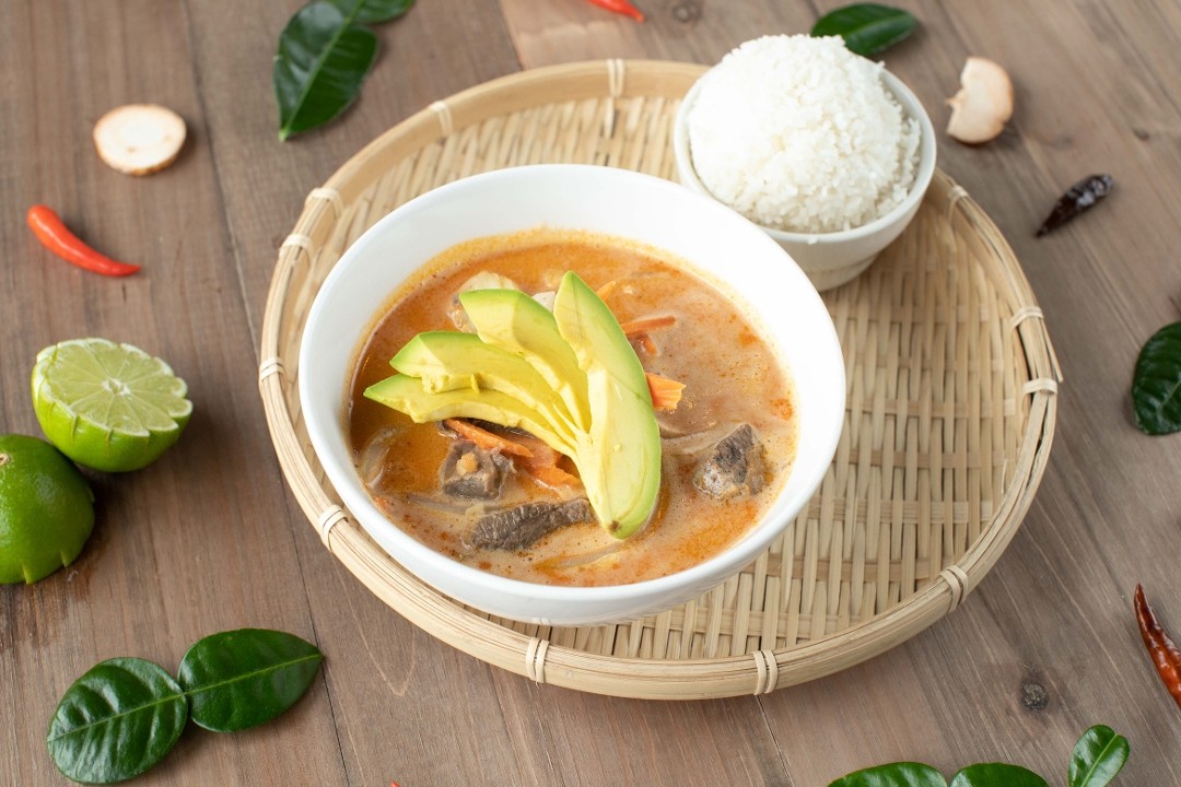 Simmered Beef Massaman Curry w/Avocado
