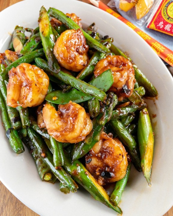 Sue's Shrimp (Dry Szechuan)**