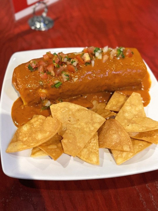 Wet Curry Wrap with Tortilla Chips