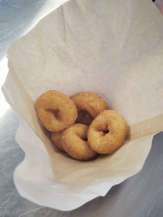 Warm Mini Cinnamon Sugar Donuts