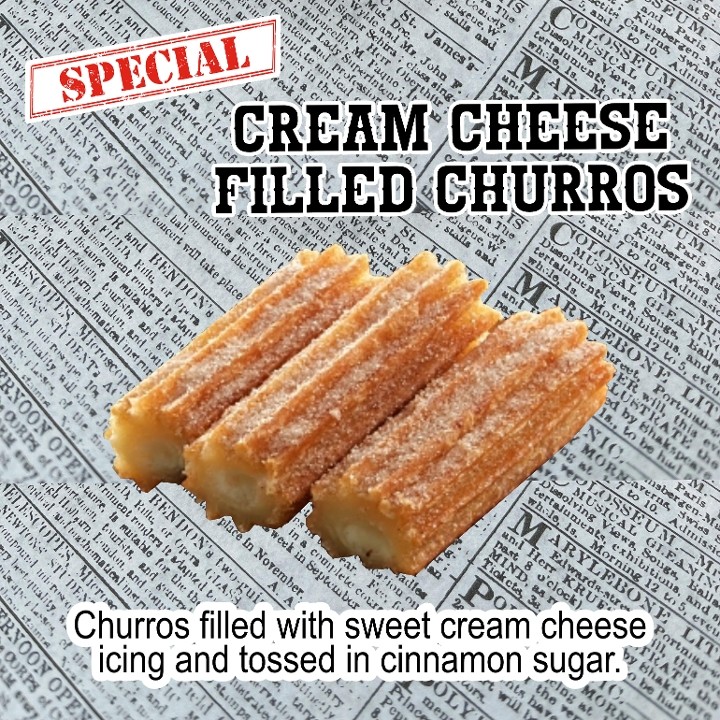 SPECIAL - Cream Cheese filled Churros