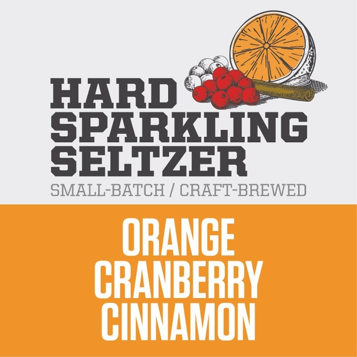 Crowler of Orange Cranberry Cinnamon Seltzer