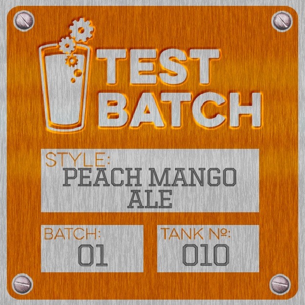 Crowler of Test Batch: Peach Mango Ale