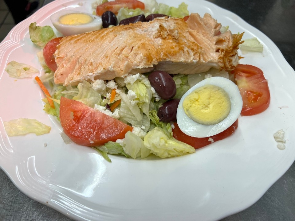 Greek Salad W Salmon