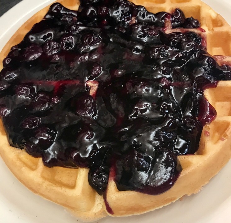 Waffle W Blueberry Topping