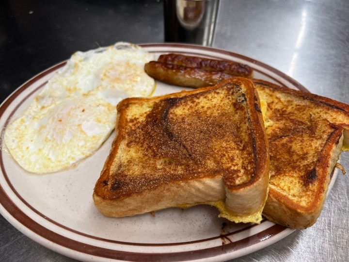 Cinnamon Bread French Toast & Eggs