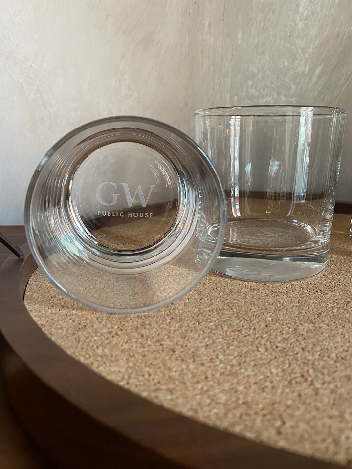 Etched Lowball Glass