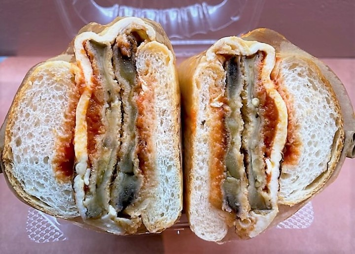 Eggplant Parmigiana Sandwich