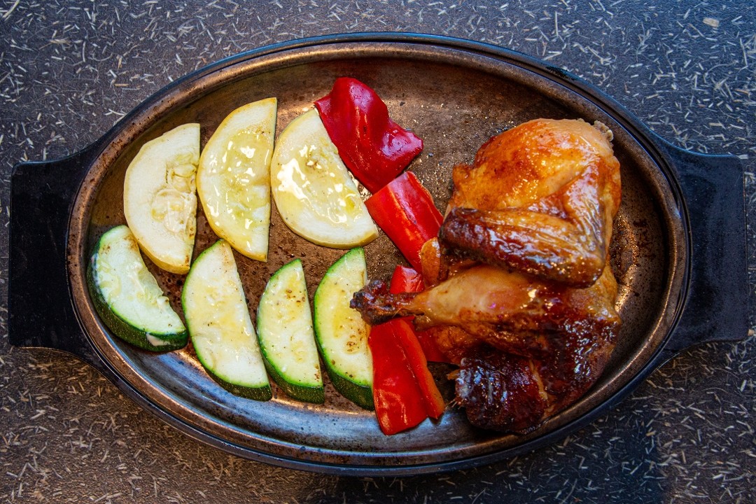 43. Rotisserie Chicken with Grilled Veggies