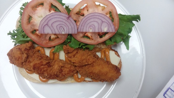 Fried Chicken Po’ Boy Sandwich