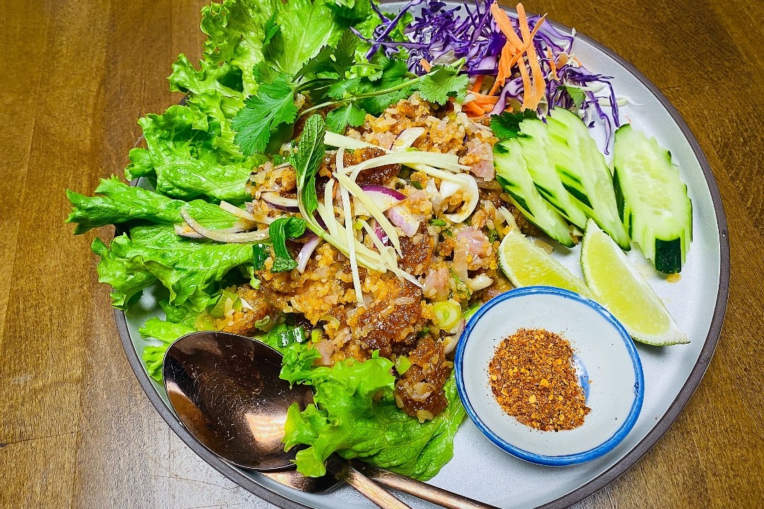 Nam Khao Lettuce Wraps