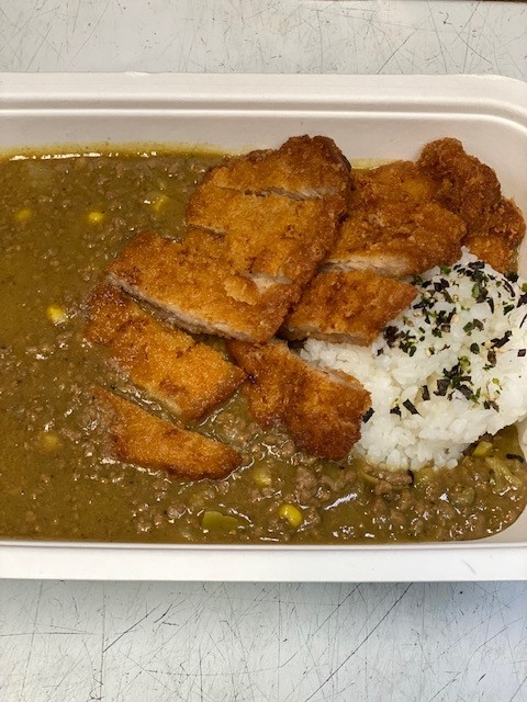 Pork Tonkatsu with Hamburger Curry Combo Plate...