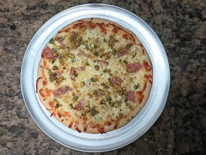TUESDAY - Pizza 14”   Pistachios with Italian Sausage Mortadella