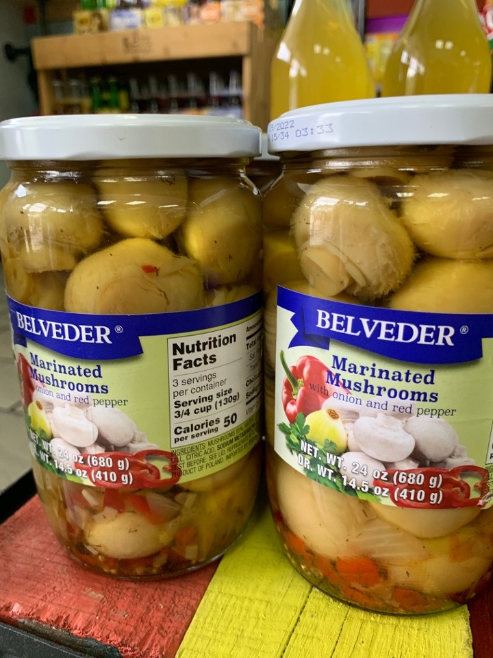 Belveder Marinated Mushrooms with Onion & Red Pepper