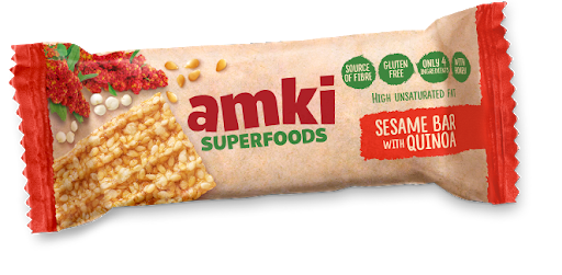 Amki Superfoods Sesame Bar with Quinoa