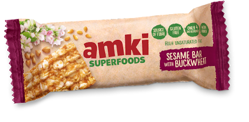 Amki Superfoods Sesame Bar with Buckwheat