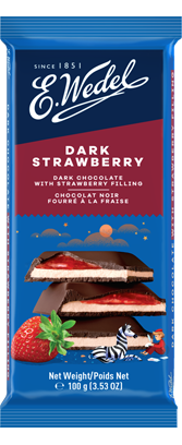 E. Wedel Dark Chocolate Bar with Strawberry Filling
