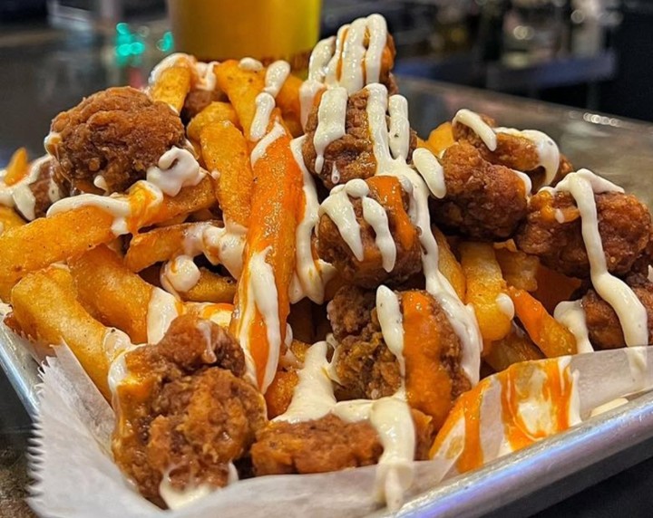 **Buffalo Popcorn Chicken Fries