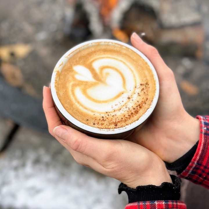 Spiced Bourbon Caramel Latte (made w/oat milk)