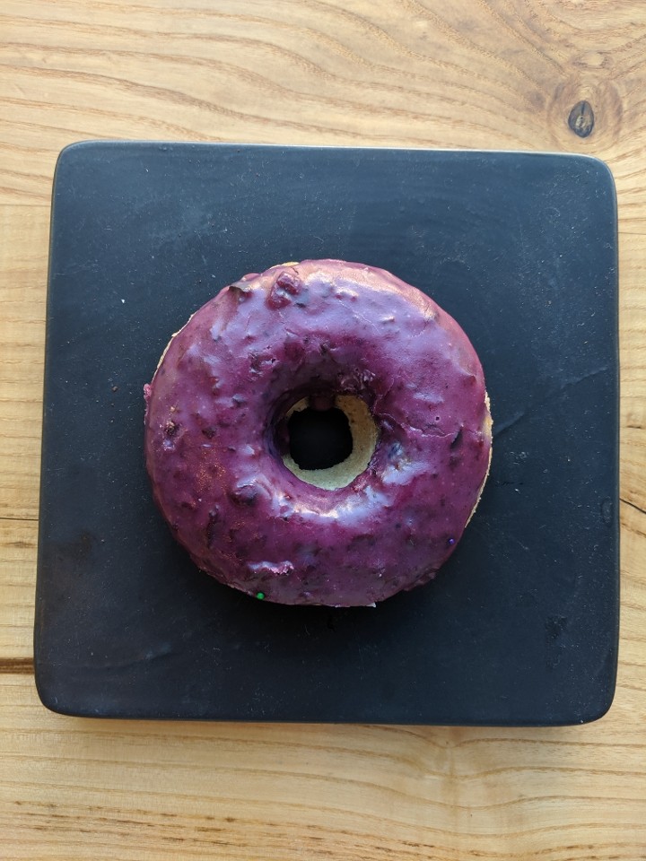 Vanilla Donut w/Blueberry Glaze (Gluten Free)