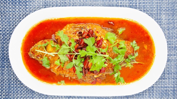 Braised Whole Fish in Chili Sauce