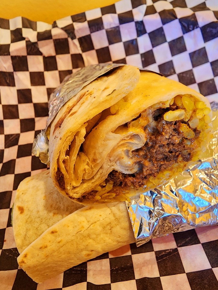 Queso Beef & Rice Wrap