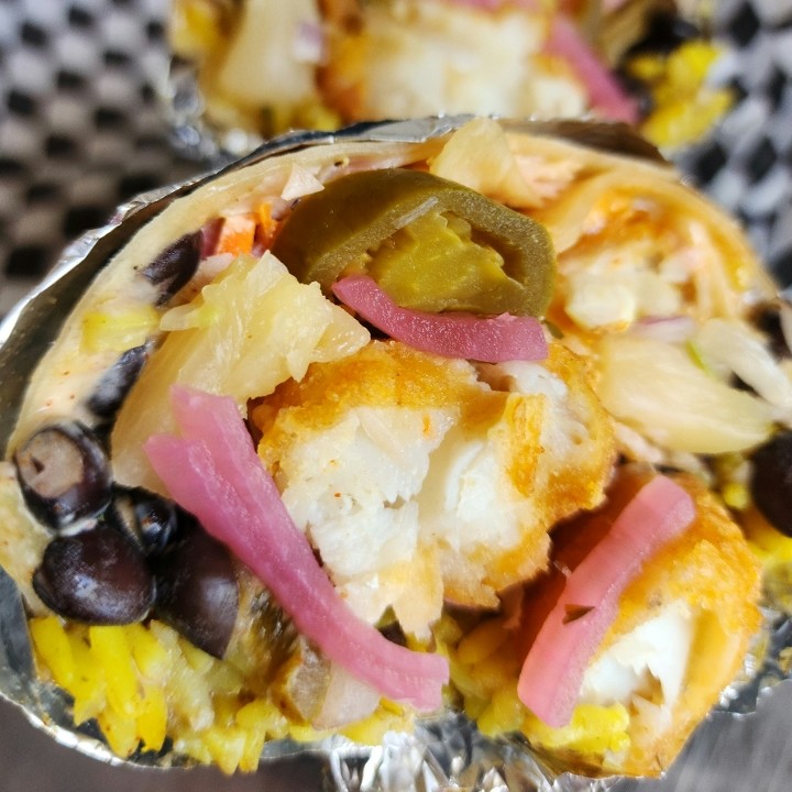 Fried Fish Burrito