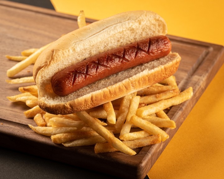 Grilled Hot Dog & Fries