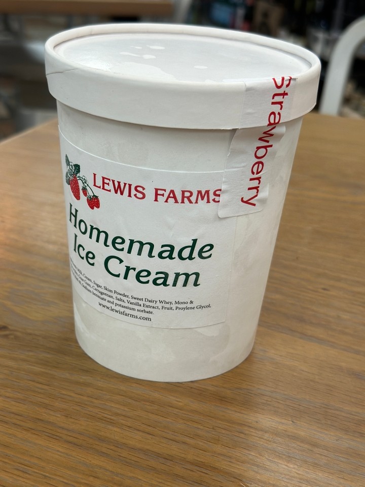 Lewis Farms Strawberry Ice Cream