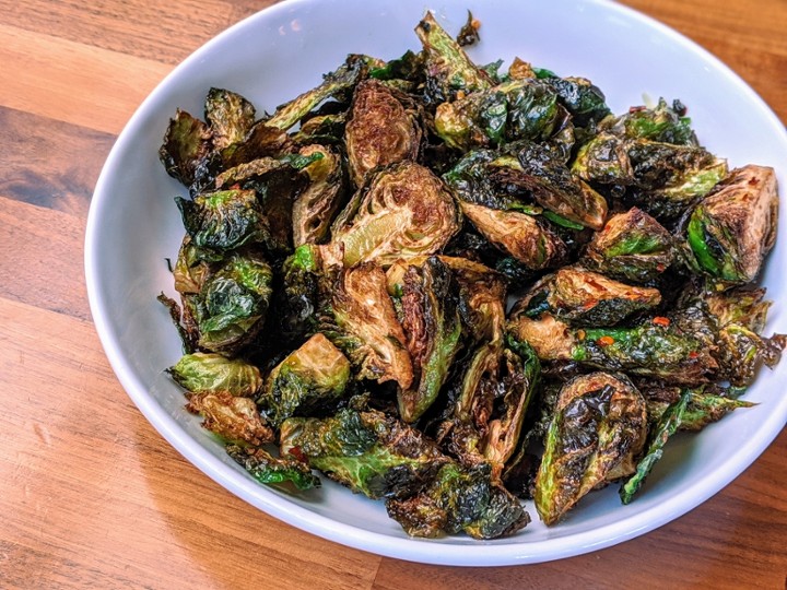 VEGAN Roasted Garlic Brussels Sprouts