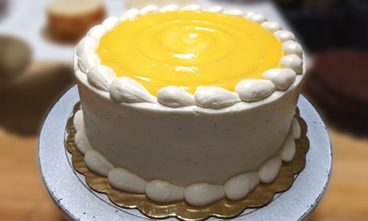 ✿ 8" Fat Cat Lemon Cake