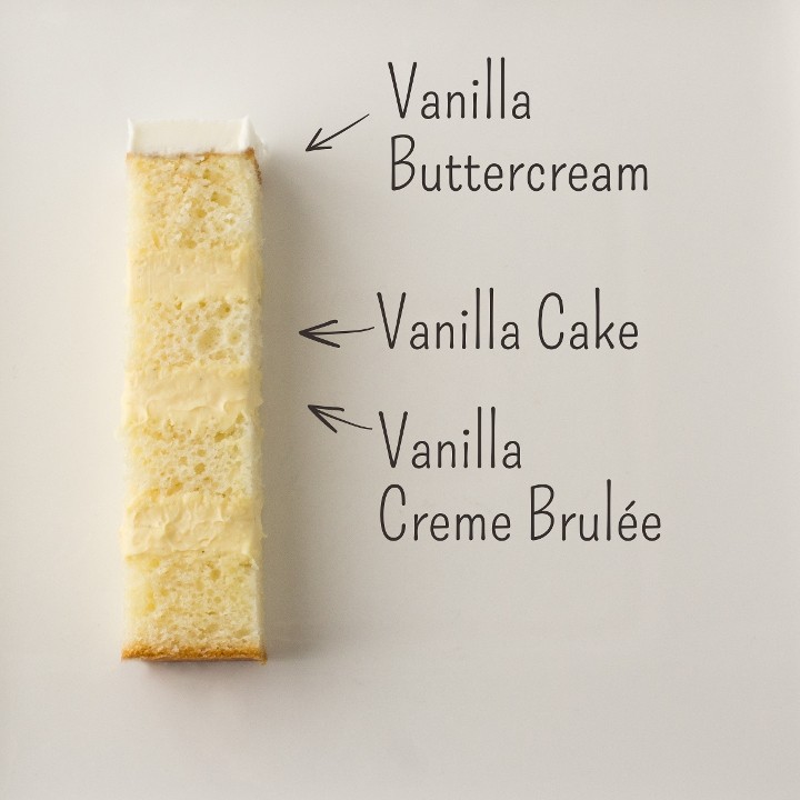 6" Vanilla Creme Brulée Cake