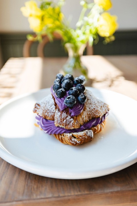 Ube White Chocolate Croissant