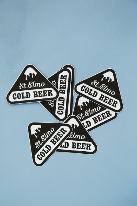 Triangle COLD BEER Sticker